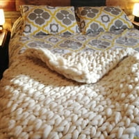 Размито одеяло задушено плетещо одеяла и хвърляния тромаво плетещо одеяло хвърляне на одеяла хвърляния и одеяла за диван стая Основни неща за момичета декор