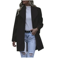 Xinqinghao якета палто за жени от женско вълнено тънко яке палто яке палто топло твърд дълъг гащеризоно