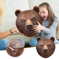 Jeashchat симулация 3d кафява мечка възглавници за животни диван възглавница серия от животни серия подарък