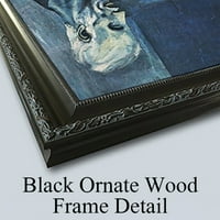 Jalmari Ruokokoski Black Ornate Wood Framed Double Matted Museum Art Print, озаглавен: Портрет на г -жа Берта Стенман
