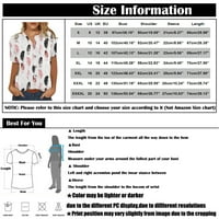 Huachen женски случайно модно памучно бельо отпечатана риза за къси ръкави за жени