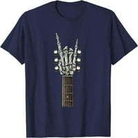 Рок върху шията на китара - със сладка рок енд рол тениска с ръчна тениска