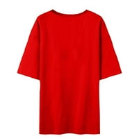 Hinvhai плюс размер най-горният клирънс мъжки темпераменти с къси ръкави тениска хлабава горна червена 8