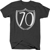 Плака седемдесет рожден ден празнувайте тениска от руно за мъже 2xl тъмно сиво