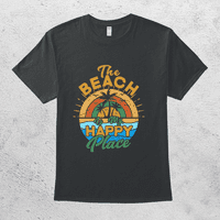 Плажът е моето Happy Place Vacation Summer Retro риза