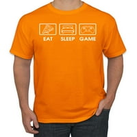 Яжте Sleep Game Video Gamer Fan Fan Pop Culture Мъжки графична тениска, портокал, малък