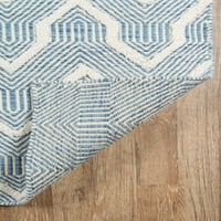 Ерин Гейтс Момени Лангдън Принс синя ръчно тъкани вълнени килим 2 '3'