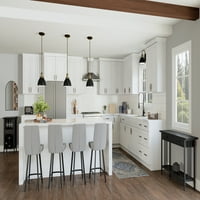 Дизайн къща Брукингс напълно сглобени шейкър стил стена кухненски шкаф 21х36х12, бял