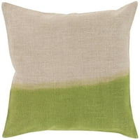 Потопете боядисана с оцветена неутрална и зелена покривка за възглавници