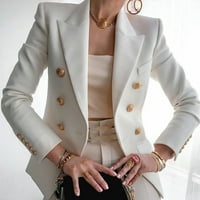 Дамски блейзър якета разрешение елегантен бизнес офис работа жени дама солиден копче костюм яке палто