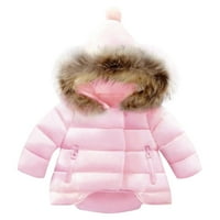 Бебешкото яке за бебета зима и момичета бебешко памучно яке деца сгъстено голямо палто на яка chmora