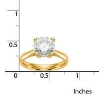 Лъчист огън сертифициран лабораторен ст кръгъл диамантен пръстен, си1 си яснота, г Х и цвят, в каратово жълто злато