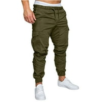 Мъжки ежедневни карго панталони-ежедневни анцуг зелен размер хл