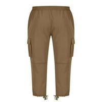 Wassery мъже товарни панталони с джобове солиден цвят свободен еластичен джогинг суитчъри за ежедневни панталони улични дрехи