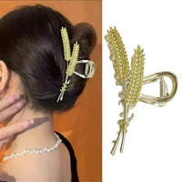 Cherryhome Clip Holder Hair Claw с разкрасявания Елегантна кръстосана клетка за зъби Клип за коса за сигурно сцепление стилен дизайн на пшенично ухо трайна сплав за моден
