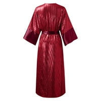 Yuelianxi Womne Wear Sequin Cardigan Bat Sleeve Purth Holiday Dress v Neck Sequin Long Even Gress