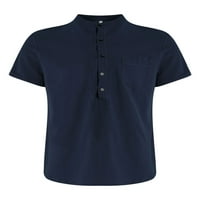 Ризата на мъжете на Eyicmarn, масивния цвят на Henley Tops с джоб и копчета за лятно есен, s m l xl xxl