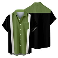 Zermoge мъжки тениски блузи на клирънс разпродажба мъже ежедневни бутони за печат на плаж за печат на плаж за късо ръкав блуза блуза