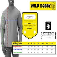 Wild Bobby, Paradise намери плаж, охлаждаща поп култура Мъжки риза с дълъг ръкав, Royal, 2XL
