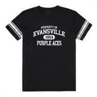 Република 535-424-Blk- Университет на Евансвил Тениска, черно-бяла-голяма-голяма