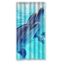 Делфин плуване водоустойчив полиестер тъкан за душ завеса размер