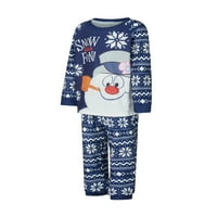 Коледни семейни пижами съвпадащ комплект снежен човек снежен флак печат за спално облекло за мъже за мъже жени деца бебе