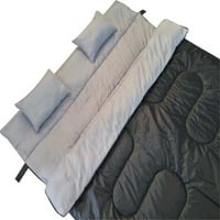 Двойна спална чанта водоустойчива с две възглавници-Черна