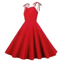 Червени рокли за жени летни модни рокли размер ШЛ