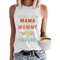 Мама риза Дамска мама леопардова писма за печат тениска риза риза Crewneck Отидох от мама на мама до мама блуза за рожден ден подаръци за жени бели XL
