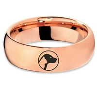 Волфрамова котка куче любител на домашния любимец yin yang band ring мъже жени комфорт fit 18k розово злато купол полиран