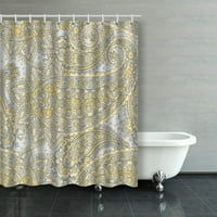 Флорален безпроблемен модел Paisley орнамент душ завеси за баня завеса за баня