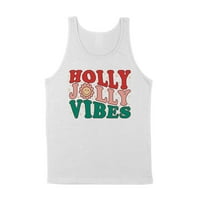 Holly Jolly Vibes Tank Top Unise X-Small White