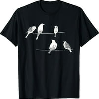 Птици на клон - тениска за птици за птици, гледащи птици