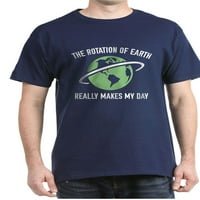 Cafepress - въртенето на тъмната тениска на Земята - памучна тениска