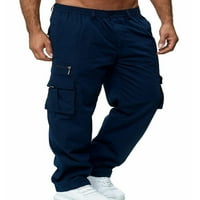 Мъжете товарни панталони спокойни приспособления за спортни панталони много джобове суитчъри на открито панталони с джобове
